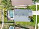 Overhead view of the house showing the pool and layout at 737 Oxford Dr, Davenport, FL 33897