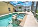 Inviting in-ground pool with a screened enclosure and clear blue water at 737 Oxford Dr, Davenport, FL 33897