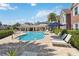 Enjoy the community pool with plenty of seating and lounge chairs for a relaxing day in the sun at 7554 Sunflower Cir, Kissimmee, FL 34747