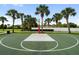 Outdoor basketball court surrounded by palm trees on a sunny day, perfect for recreational activities at 7616 Brookhurst Ln, Kissimmee, FL 34747