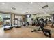 Well-equipped gym featuring treadmills, ellipticals, weights, and a mirrored wall for a complete fitness experience at 7616 Brookhurst Ln, Kissimmee, FL 34747