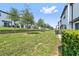 Well-manicured backyard featuring green lawns and neatly trimmed hedges at 955 Grandin St, Davenport, FL 33837