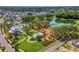 Breathtaking aerial shot of community amenities, including a pool, pond, park, and walking trails at 960 Civitas Way, Winter Garden, FL 34787