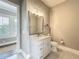 Bathroom featuring grey walls, tile floors, and a white vanity at 960 Civitas Way, Winter Garden, FL 34787