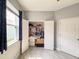 Bedroom closet is neatly organized with shelving and hanging storage at 1021 Golden Dawn Loop, Minneola, FL 34715