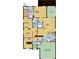 Detailed floor plan showcasing the layout of the home, including the lanai extension and 2-car garage at 1021 Golden Dawn Loop, Minneola, FL 34715