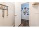 View of a tidy closet with wood laminate flooring and useful shelving at 2926 Dickens Cir, Kissimmee, FL 34747