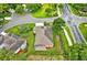Aerial view of a home with a screened-in porch, surrounded by landscaped lawns and a well-maintained neighborhood at 4065 Kingsley St, Clermont, FL 34711