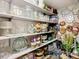 Well-stocked pantry featuring various glassware, decorative items, and kitchenware at 4109 Vessel Ct, Kissimmee, FL 34746