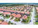 Aerial shot of a lovely, well-maintained residential area showing homes with pools and easy street access at 423 Paloma Dr, Davenport, FL 33837