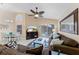 Open-concept living room with a dining area, perfect for entertaining and relaxing at 423 Paloma Dr, Davenport, FL 33837