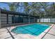 Inviting screened-in pool with clear water and surrounding concrete patio for relaxing and entertaining at 4307 Oak Ct, St Cloud, FL 34769