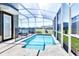 Sparkling private pool enclosed within a screened lanai, offering a refreshing outdoor escape at 8974 Cabot Cliffs Dr, Davenport, FL 33896