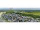 Community aerial view showcases the neighborhood's layout and proximity to Downtown Celebration at 1592 Castile St, Celebration, FL 34747
