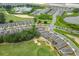 Aerial view of the community showing the golf course and water features at 1598 Whitewood Ct, Kissimmee, FL 34747