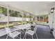 Spacious screened patio with outdoor seating and a view of the home's fenced backyard at 2700 Palm Isle Way, Orlando, FL 32829