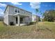 Lush backyard featuring a covered patio and ample green space, ideal for outdoor enjoyment at 555 Summit River Dr, Apopka, FL 32712