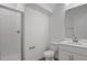 Clean and modern bathroom with a glass-enclosed shower and a stylish vanity at 630 Summit River Dr, Apopka, FL 32712