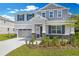 Attractive two-story home featuring a well-maintained lawn and complementary gray color palette at 645 Summit River Dr, Apopka, FL 32712