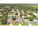 Aerial view of a residential neighborhood with tree-lined streets and well-maintained homes at 1822 Ashton E Dr, St Cloud, FL 34771