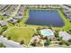 A peaceful community with a serene lake, a community pool, and a playground for recreational activities at 1856 Castleton Dr, St Cloud, FL 34771