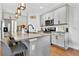 Modern kitchen with granite countertops, stainless steel appliances, and a convenient breakfast bar at 1856 Castleton Dr, St Cloud, FL 34771