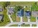 Bird's eye view shows property with spacious yards, neighboring homes and surrounding area at 1913 Manatee Ct, Kissimmee, FL 34759