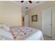 Comfortable bedroom with neutral-colored walls and direct access to other rooms in the home at 214 Verona Dr, Kissimmee, FL 34759