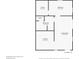 Floor plan of Detached Guest House 1 features closet, bathroom, bedroom, living room, and kitchen at 4410 Mildred Bass Rd, St Cloud, FL 34772