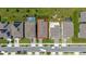 Aerial view of the property showcasing the backyard, pool, and surrounding neighborhood at 5648 Cedar Chase Dr, St Cloud, FL 34771