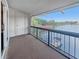 Enjoy the outdoor balcony overlooking the water with a boat at 626 Orange Dr # 243, Altamonte Springs, FL 32701