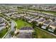 Aerial view of neighborhood featuring homes with pools and green spaces at 7541 Marker Ave, Kissimmee, FL 34747
