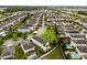 Aerial view of neighborhood showcasing pools, landscaping and green spaces at 7541 Marker Ave, Kissimmee, FL 34747