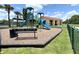Modern playground with slides and climbing structures offers a fun and safe environment for  at 777 Glendora Road, Poinciana, FL 34759