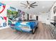 Unique game room featuring a custom pool table made from a vintage car at 7802 Palmilla Ct, Reunion, FL 34747