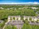 Aerial view of the community showcasing lush greenery and pond at 10746 Regent Square Dr # 1502, Orlando, FL 32825