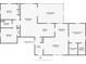 Detailed floor plan showcasing the layout of the home including bedrooms, bathrooms, kitchen, and living spaces at 1186 Laguna Cir, St Cloud, FL 34771
