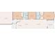 Detailed floor plan outlining the layout of a home with dimensions for rooms including the kitchen and bedrooms at 168 Club Villas Ln, Kissimmee, FL 34744