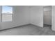 Bedroom featuring neutral carpet, a bright window, and walk in closet at 208 Flag Lilly Ln, Umatilla, FL 32784