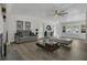 Spacious living room with comfortable gray sofa, modern decor, and lots of natural light at 3173 Wake Up Ct, Kissimmee, FL 34744