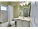 Inviting bathroom with a shower-tub combo, with a white vanity at 3901 Ballinore Pl, Gotha, FL 34734