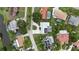A residential area featuring a pool, solar panels, and mature landscaping at 4407 Lake Trudy Dr, St Cloud, FL 34769