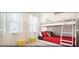Bedroom with bunk beds, colorful accents, and lots of natural light at 4504 Monado Dr, Kissimmee, FL 34746