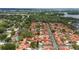 Expansive aerial view showcasing a vibrant community with lush landscaping, pools, and serene lake backdrop at 5015 Nassau Cir # 4, Orlando, FL 32808