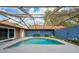 Beautiful pool area with an enclosed screened patio at 5015 Nassau Cir # 4, Orlando, FL 32808