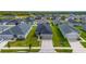 Aerial view of the neighborhood, showcasing well-maintained lawns and coordinated home exteriors at 1719 Daystar Dr, Haines City, FL 33844