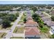 A neighborhood aerial view of a community with various houses and mature trees providing ample shade at 1912 Manatee Ln, Poinciana, FL 34759