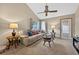 Bright living area boasting comfortable seating, neutral tones, and a ceiling fan for added comfort at 2225 Maryday Ct, Orlando, FL 32812