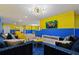 Lively game room with a pool table, lounge seating, and themed decorations for Gathering fun at 2176 Lelani Cir, Davenport, FL 33897