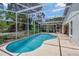 Backyard pool and screened-in patio provide a serene outdoor oasis at 307 Balmoral Ct, Davenport, FL 33896
